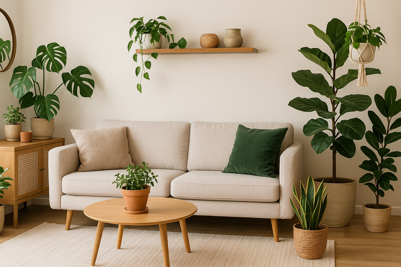 Cómo Combinar Plantas y Decoración para un Hogar Más Natural y Acogedor