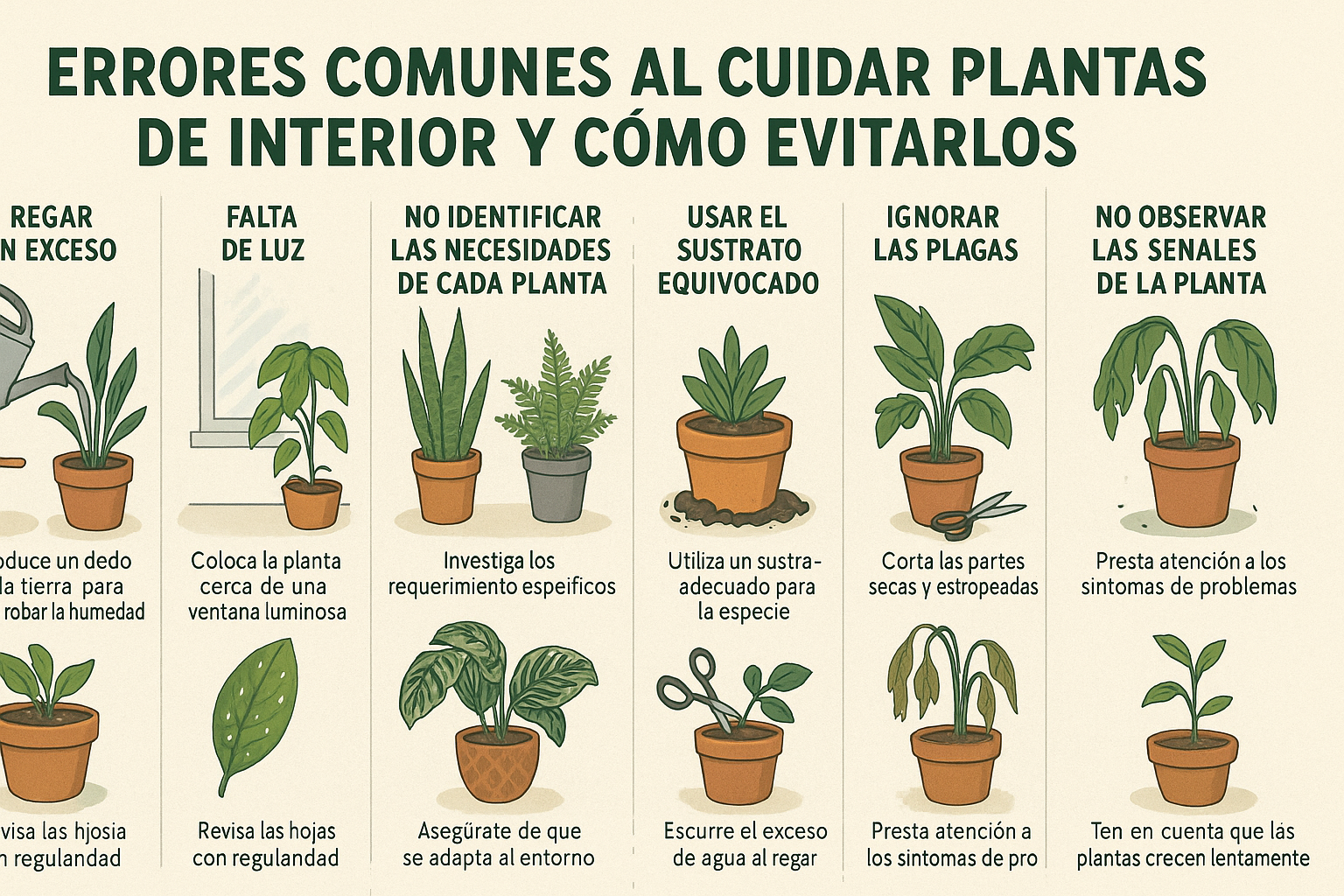 Errores Comunes al Cuidar Plantas de Interior y Cómo Evitarlos